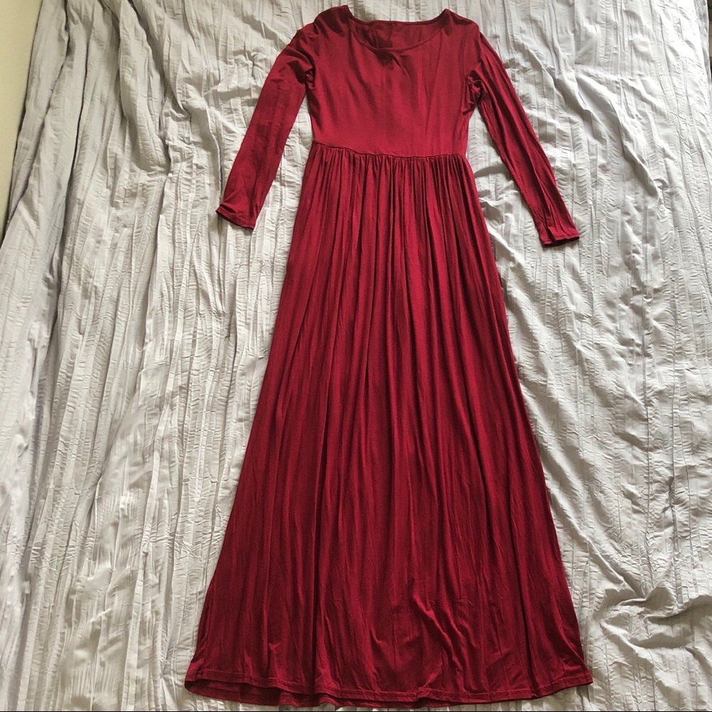 long sleeve maxi dress
